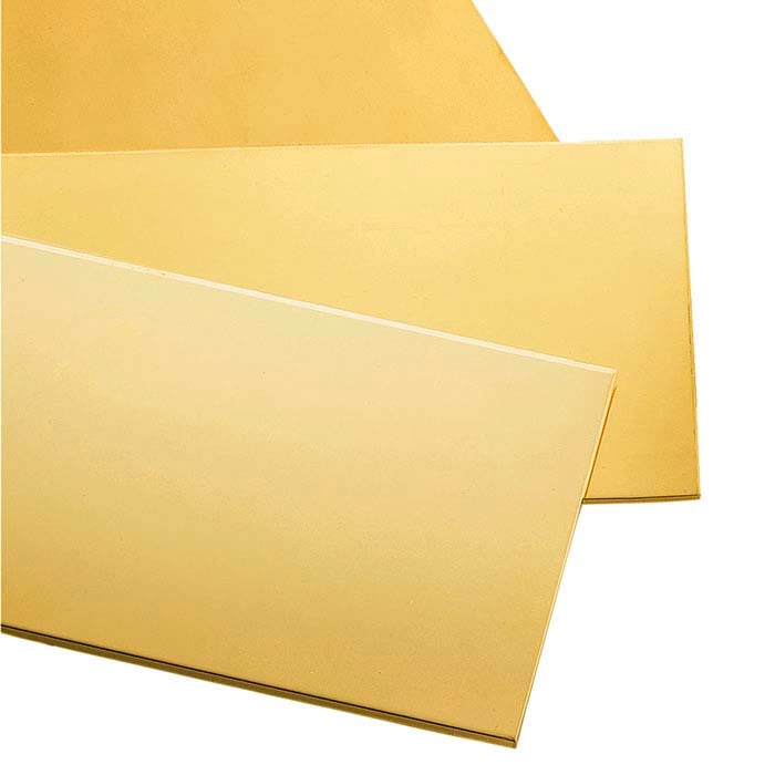 1/10 Yellow Gold-Filled 101.6mm Single-Clad Sheet, 0.64mm, 1/2-Hard