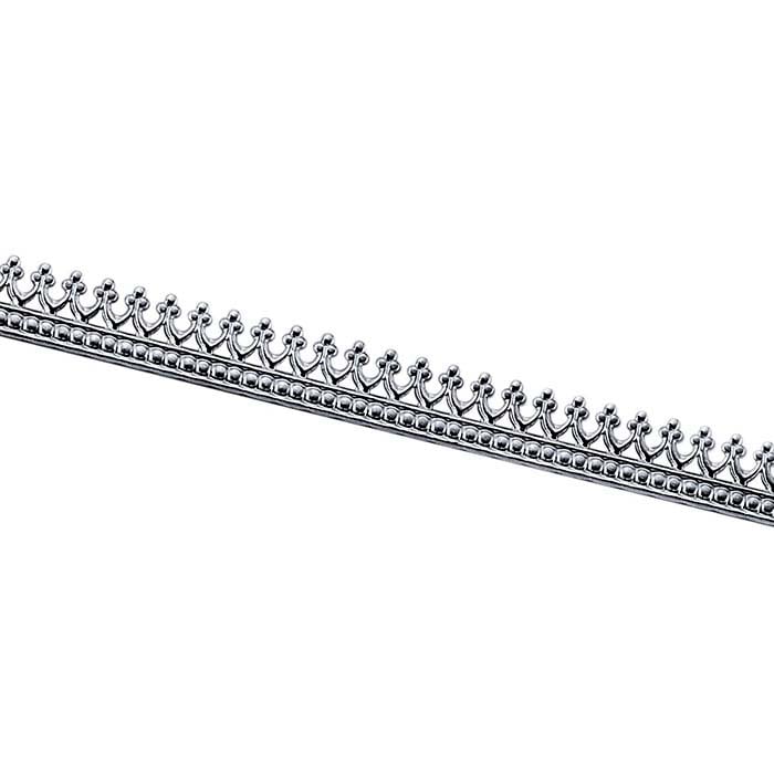 Filo da galleria "Corona" in argento sterling, duro (come laminato)