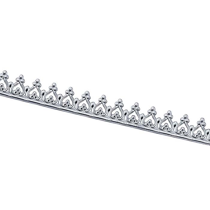 Sterling Silver "Inverted Heart" Gallery Wire, Hard (as rolled