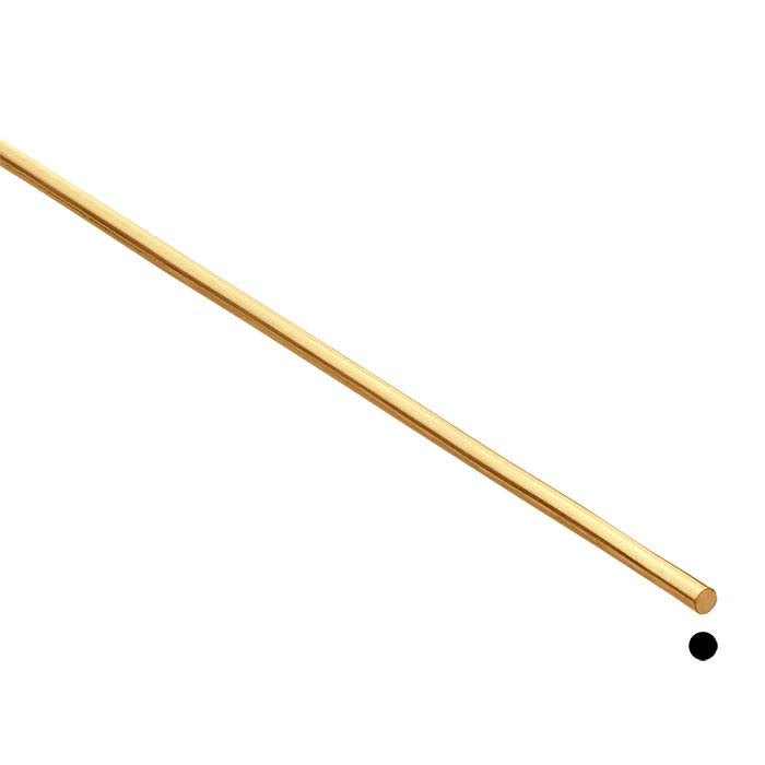 14/20 Yellow Gold-Filled Round Wire, Dead-Soft