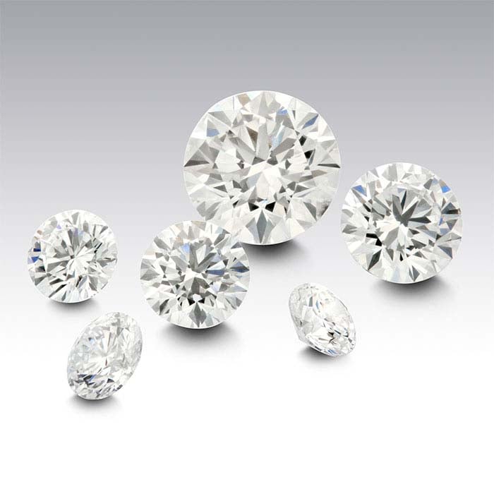 Im Labor gezüchteter Diamant, 2 Karat, rund, H, SI1