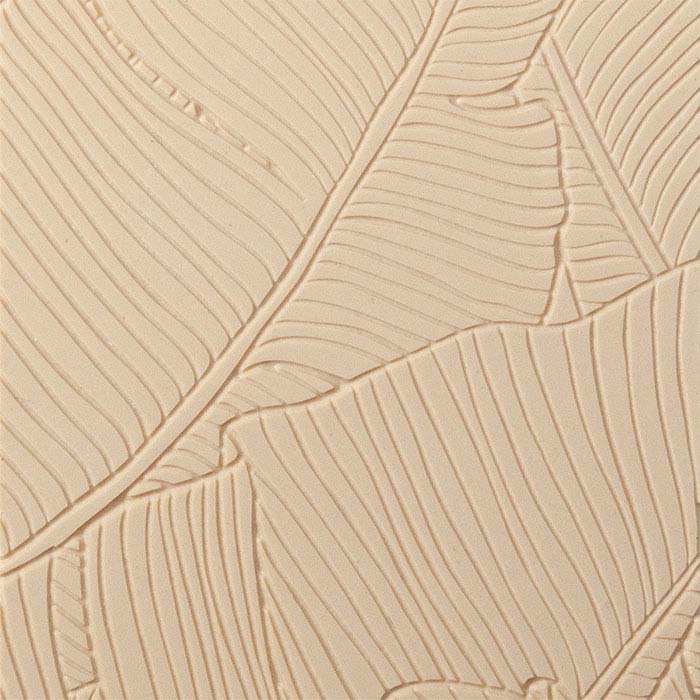 Azulejo de Textura para Argila Metálica, Folhas da Selva