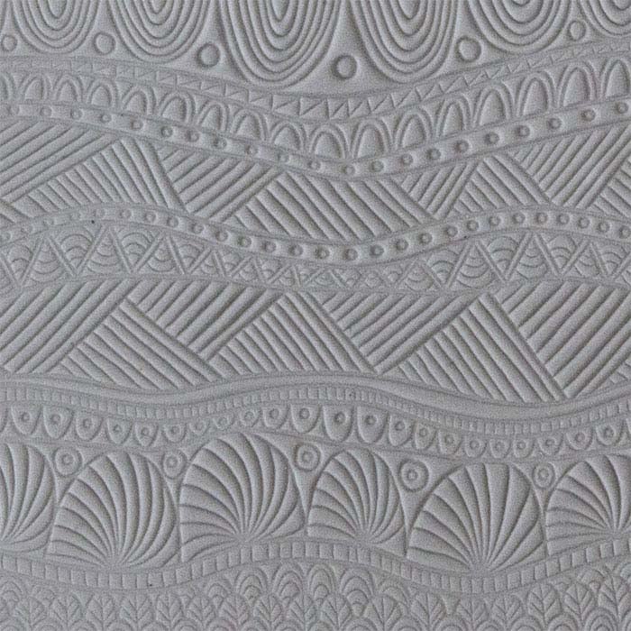 Metaalklei Textuur Mega Tegel, Randen Silhouet