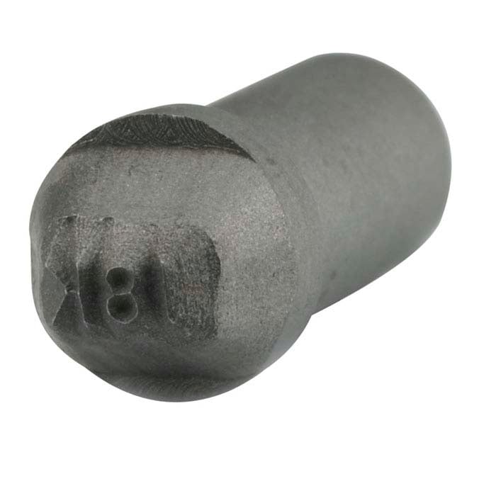 Poinçon 18K pour pinces de marquage nickelées, . Caractère