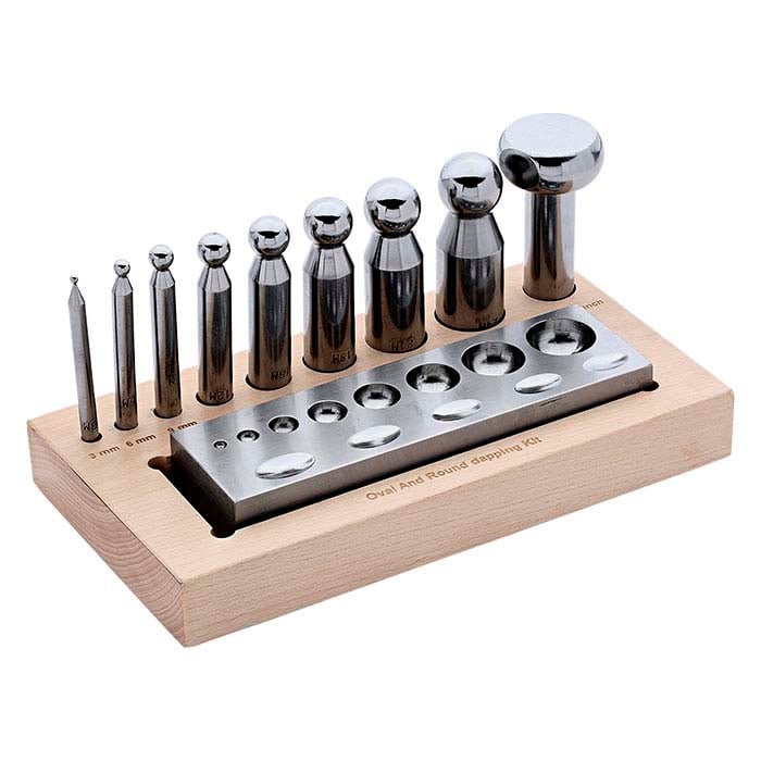 Dapping Set with Block, 9-Piece