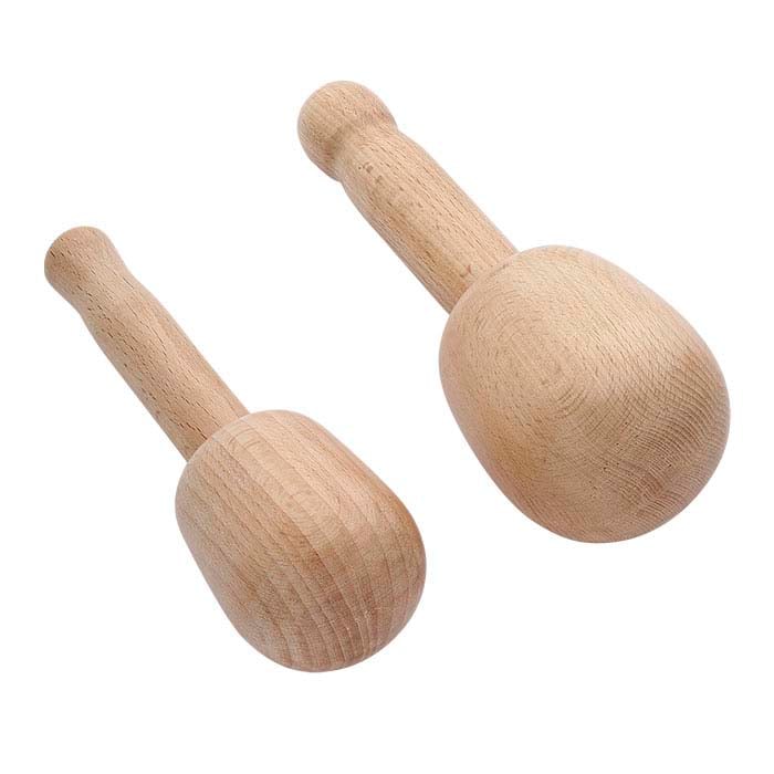 Wood Hand-Held Dapping Punches, Set of 2