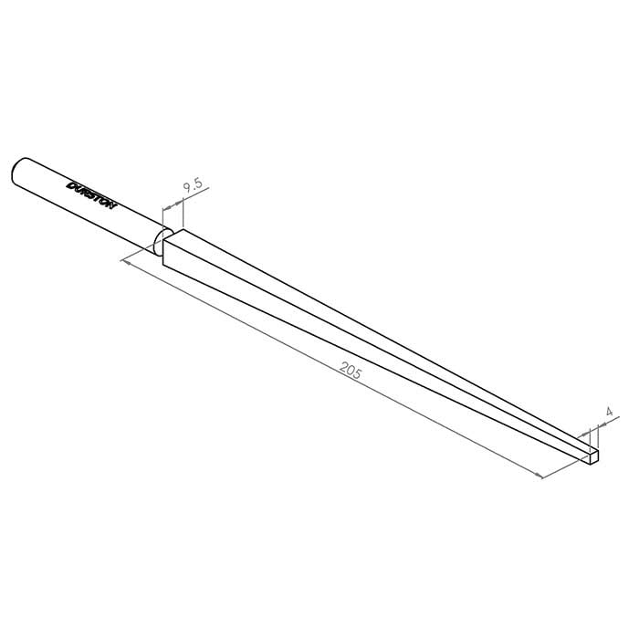Durston 钢制锥形方形包边成型棒,279.4 mm