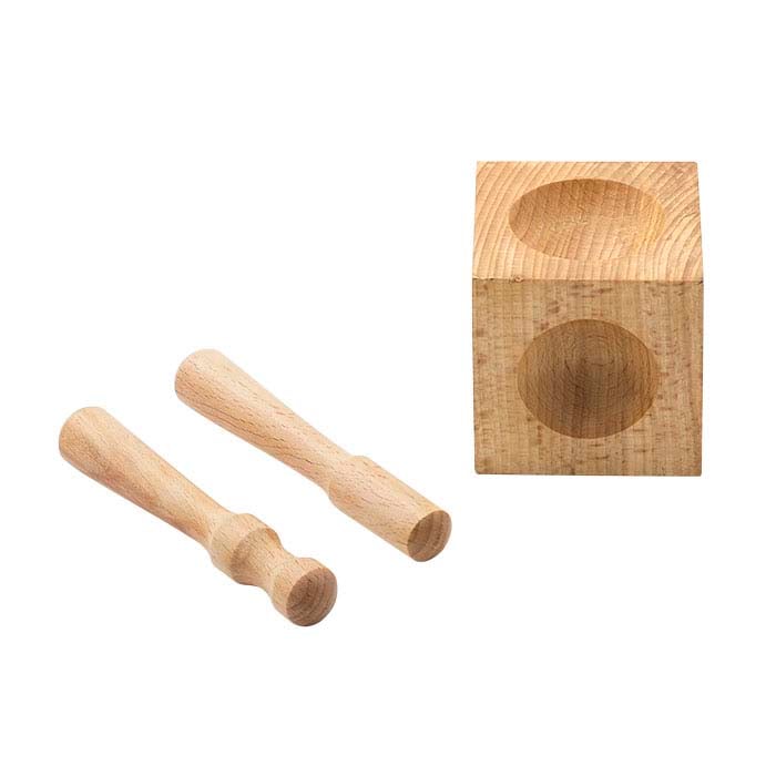 Hardwood Dapping Block and Punch Set
