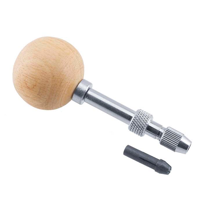 Træ Rundt Værktøjshåndtag med Spændhoved og Spændhylstre