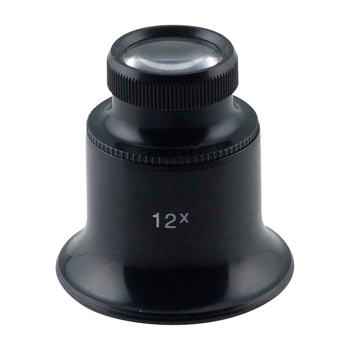 عدسة مكبرة مزدوجة بتكبير 12X و4X من صانع الساعات الياباني