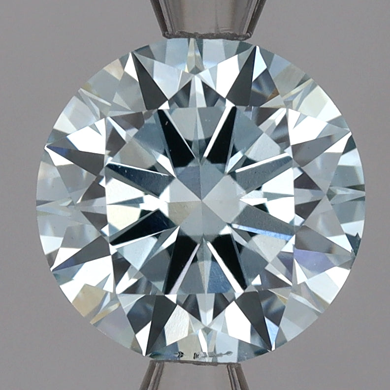 ماسة مزروعة مخبريًا 2.04 قيراط، مستديرة، زرقاء، SI1