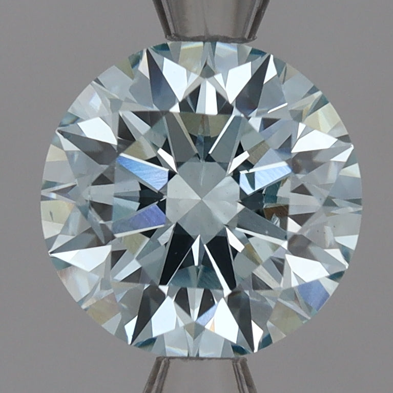 Laboratoriedyrket diamant 2,01 ct, rund, blå, SI2