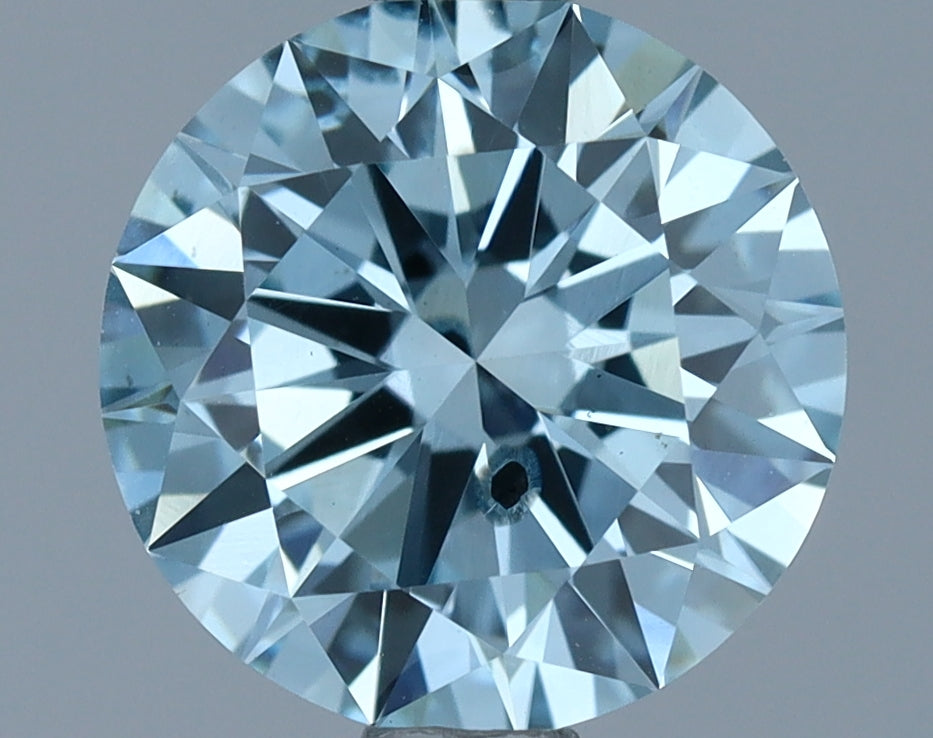 Lab-Gekweekte Diamant 1,30ct, Rond, Blauw, SI2