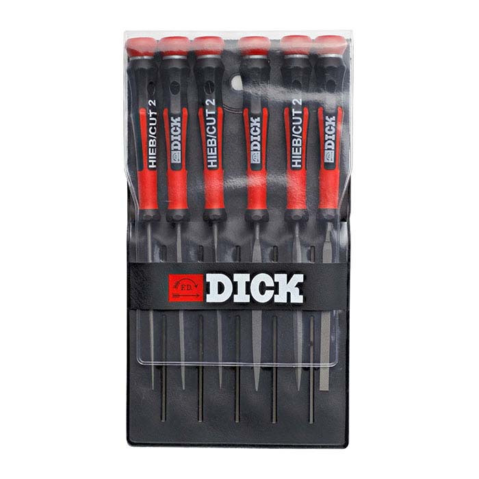 Friedrich Dick Needle File Set, Cut #2, Set of 6