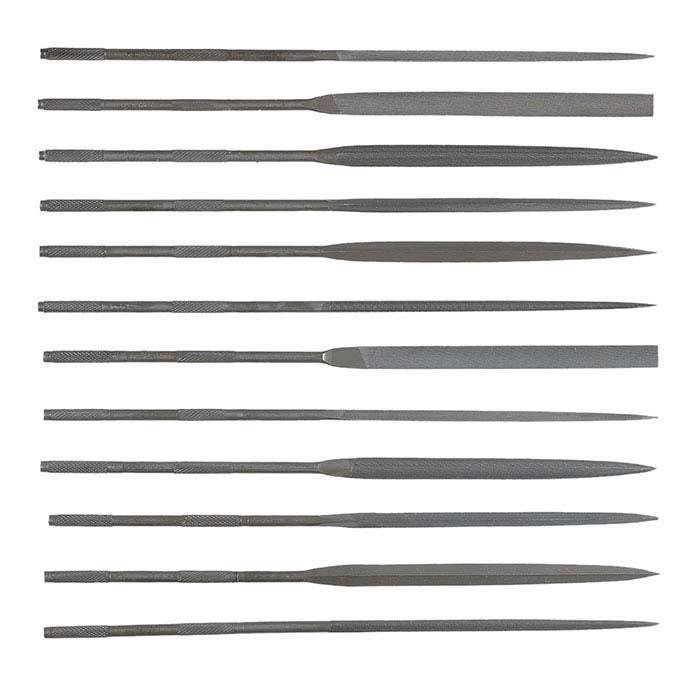 니들 파일 세트, 컷 #0 및 #2, 12개 세트