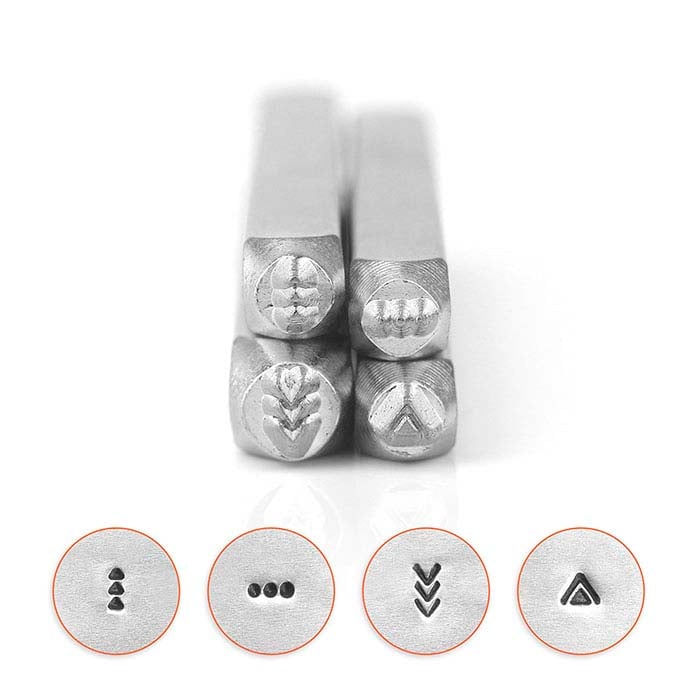 Set di timbri design ImpressArt®, Serie Mandala 4, 3 caratteri