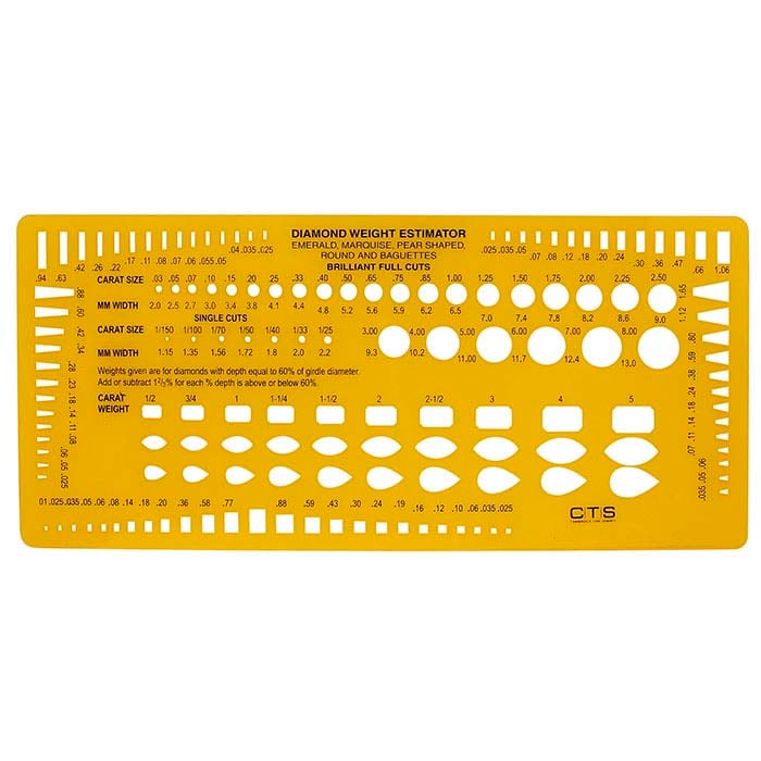 Modèle de conception de bijoux n°2022 pour l'estimation des poids de diamants