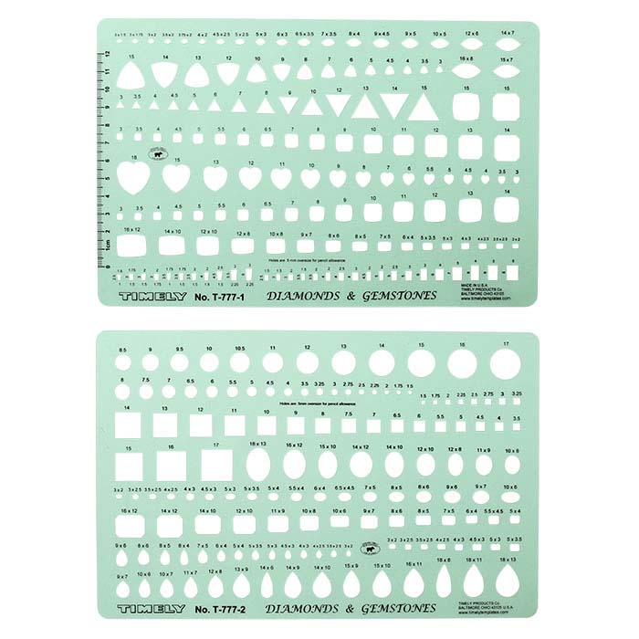 Ensemble de modèles pour diamants et pierres précieuses