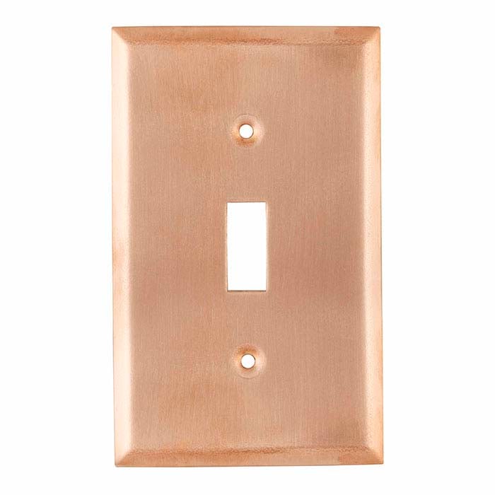 Placa de Interruptor de Alavanca Única em Cobre