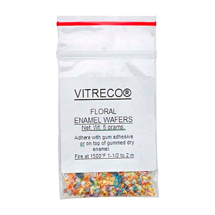 Vitreco Emaille-Oblaten mit Blumenmotiv