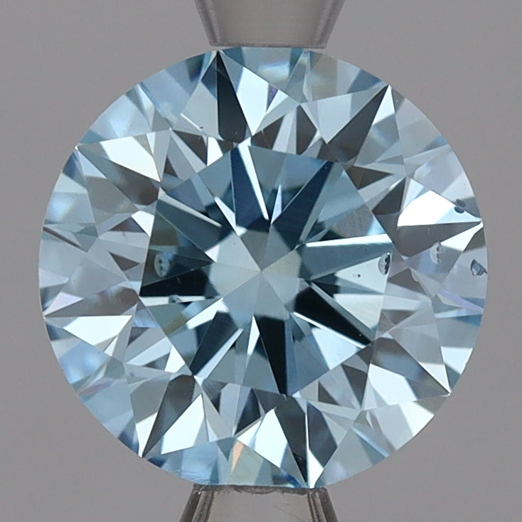 יהלום מעבדה 1.50 קראט, עגול, כחול, SI1