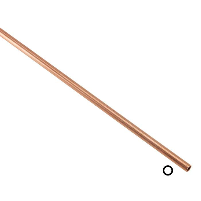 Copper 2.9mm Seamless Tubing, Hard, 304.8mm Length