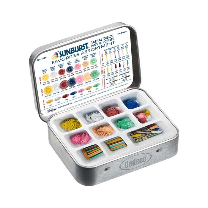 Dedeco® Sunburst® Deluxe børstedisk, spids- og nålepoleringssæt