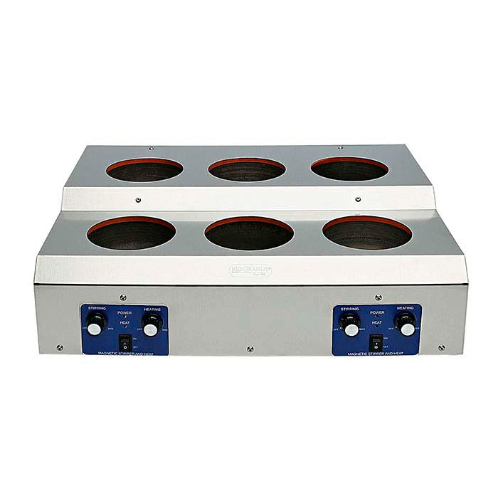 Unidad base del sistema de galvanoplastia Midas de seis estaciones, 1 litro, 220 voltios