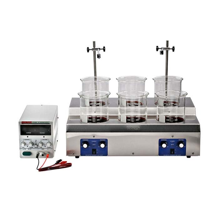 Midas seks-stations galvaniseringssystem med 5-ampere ensretter, 1-liter