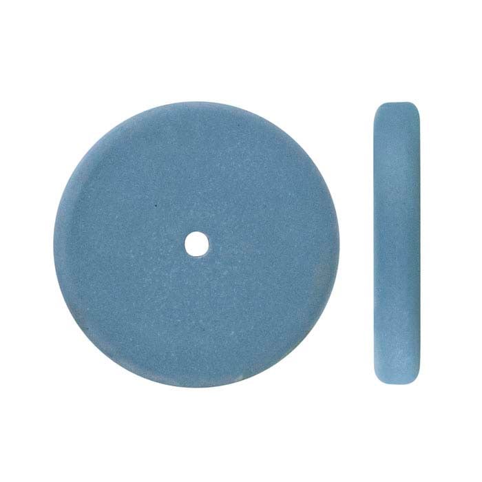 Brightboy Pumice 22.22mm Flat-Edge Polishing Wheel, Blue, Extra-Fine