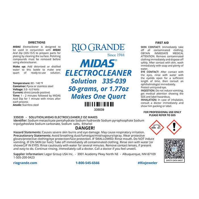 Midas® Electrocleaner Solution Mix