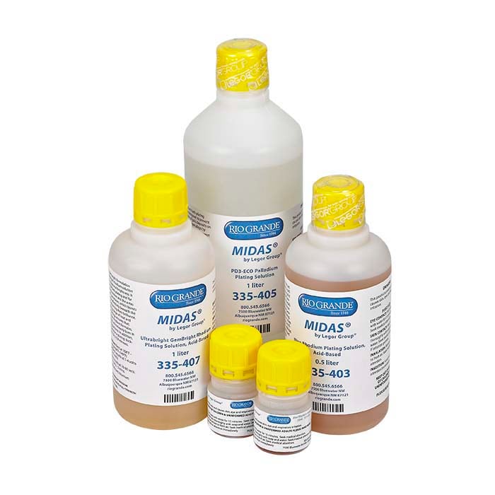 MIDAS® RH2XL Ultrabright GemBright Rhodium Plating Solution, Acid-Based