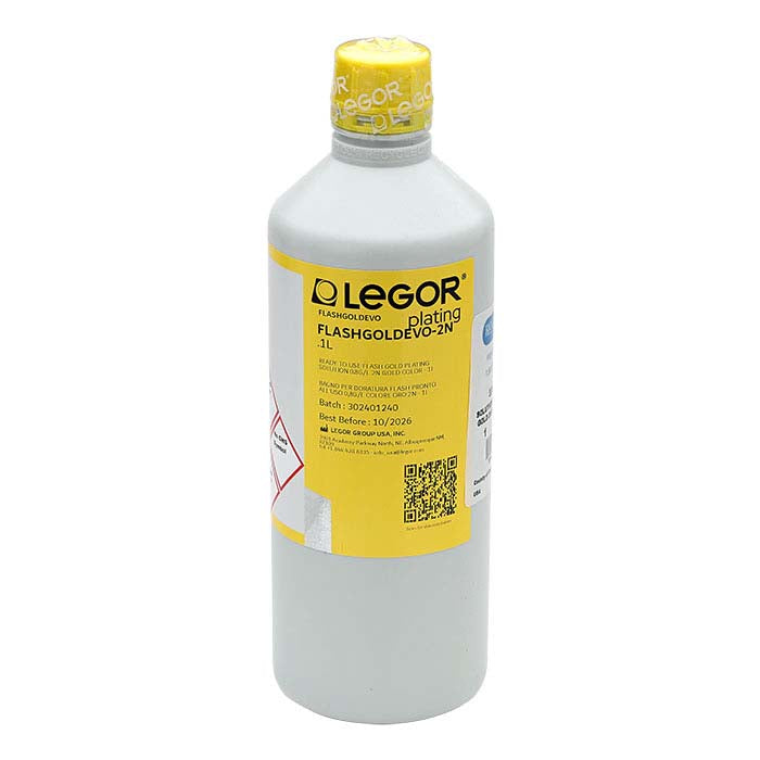 Legor® FLASHGOLD-EVO 2N Yellow Gold Plating Solution, Cyanide-Free