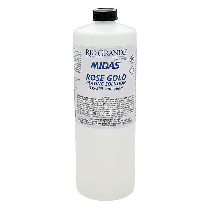 Solution de placage or rose Midas, à base de cyanure