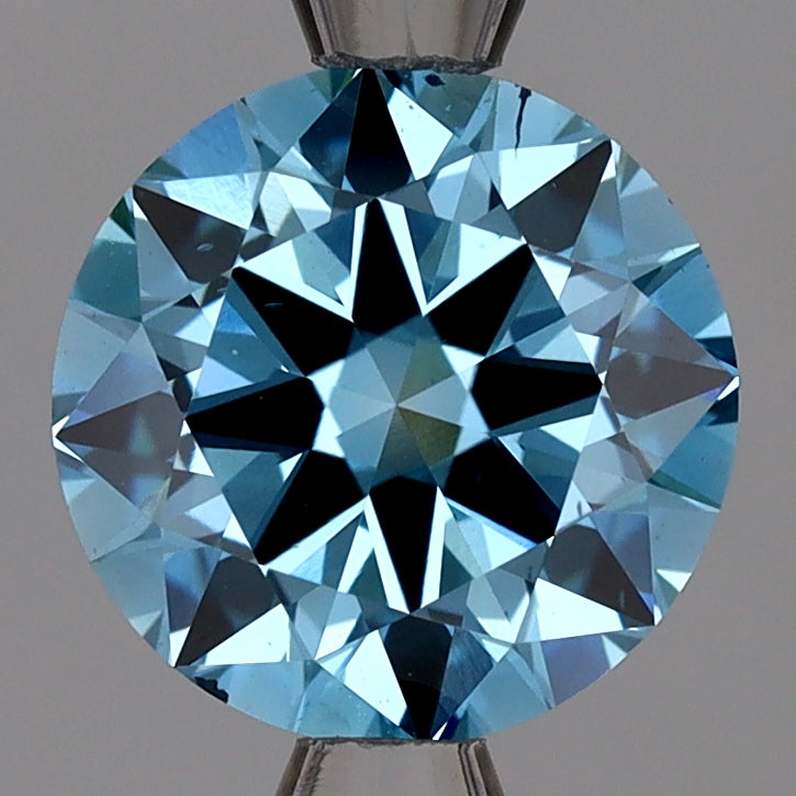 Diamante cultivado en laboratorio 2.01ct, redondo, azul, SI1