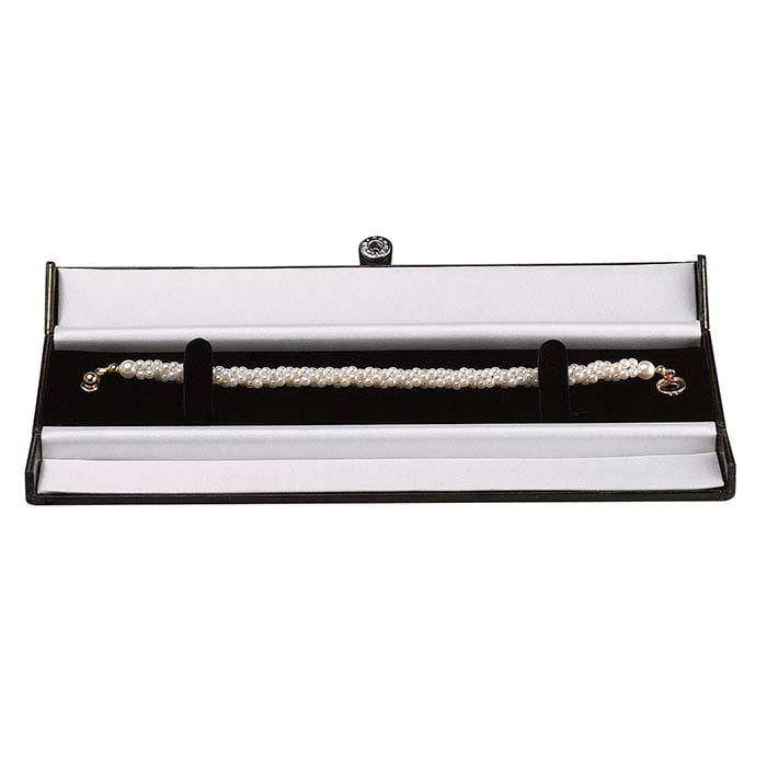 Faux Leather Snap-Tab Bracelet Gift Box
