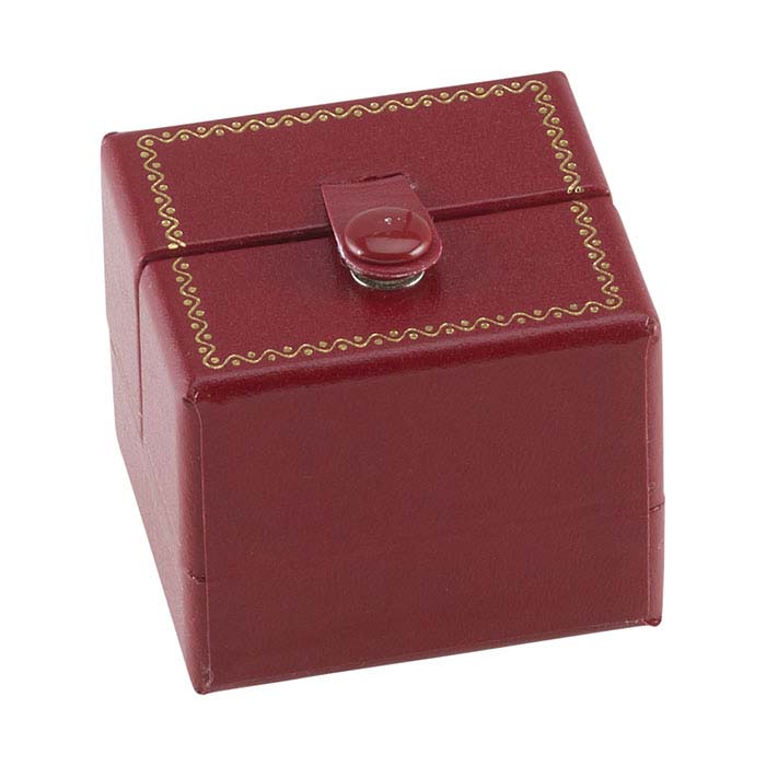 Faux Leather Snap-Tab Ring Gift Box