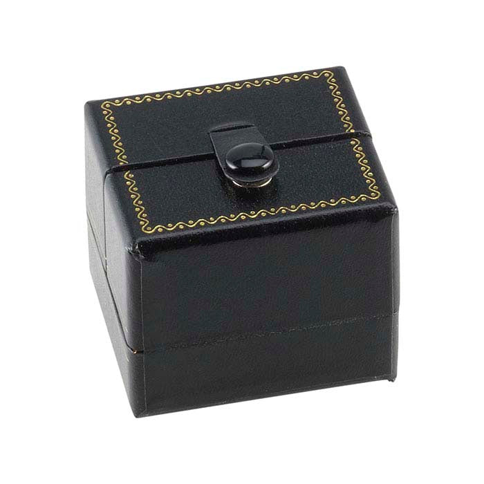 Faux Leather Snap-Tab Earring Gift Box