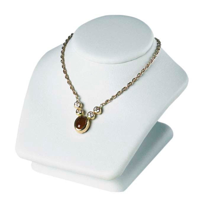 תצוגת חזה מיני תליון מעור מלאכותי לבן