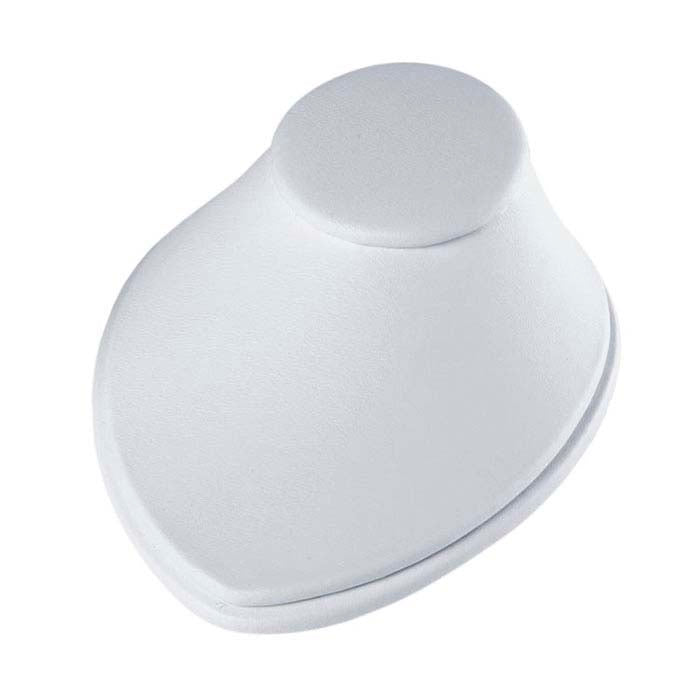 White Faux Leather Mini Pendant Bust Display