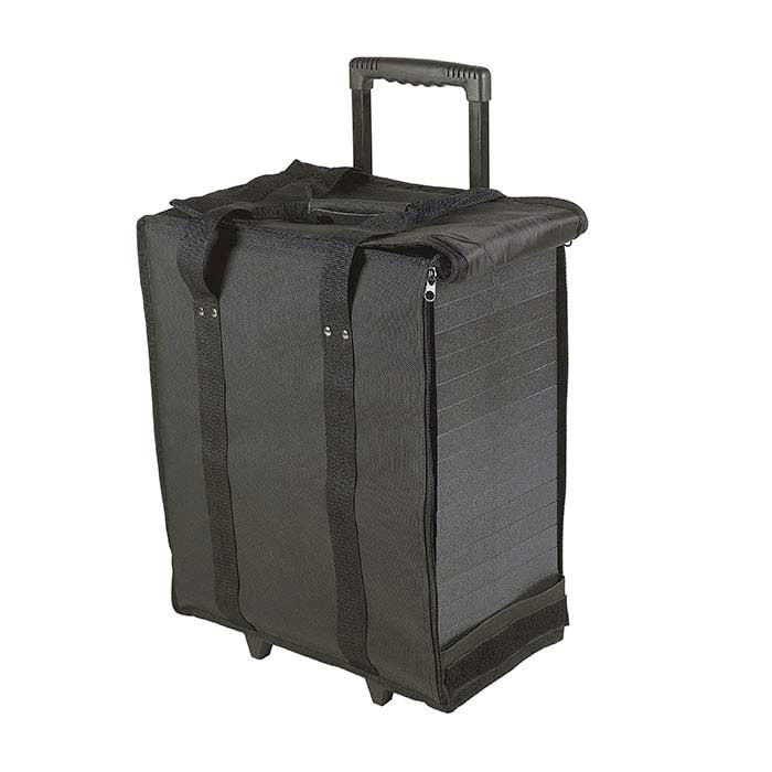 काला सॉफ्ट-साइडेड रोलिंग केस