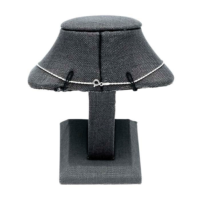 Graues Leinen Mini Halskette Büste Display