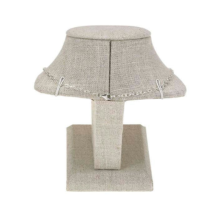 Natürliches Leinen Mini Halskette Büste Display