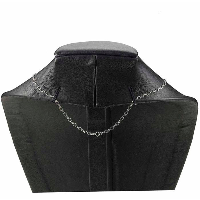 스틸 비엔나 인조 가죽 목걸이 흉상 디스플레이