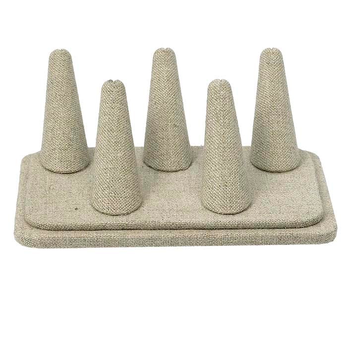 Natūralaus lino Pretty Fingers™ penkių žiedų stovas