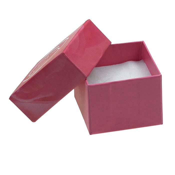 Caja de regalo para anillo cubierta de papel rosa rosa