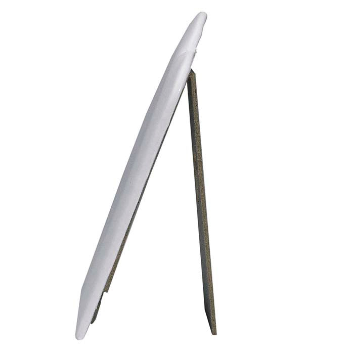 White Faux Leather Necklace Easel Display