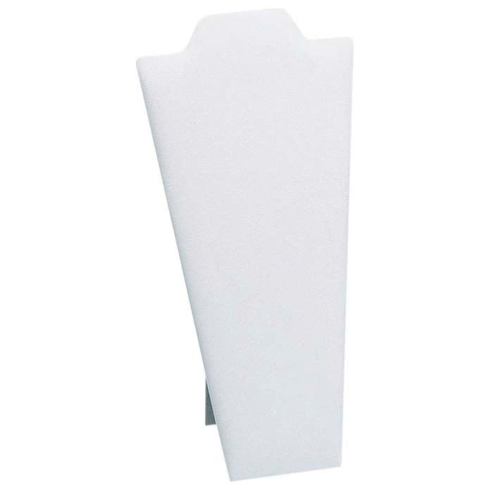 White Faux Leather Necklace Easel Display
