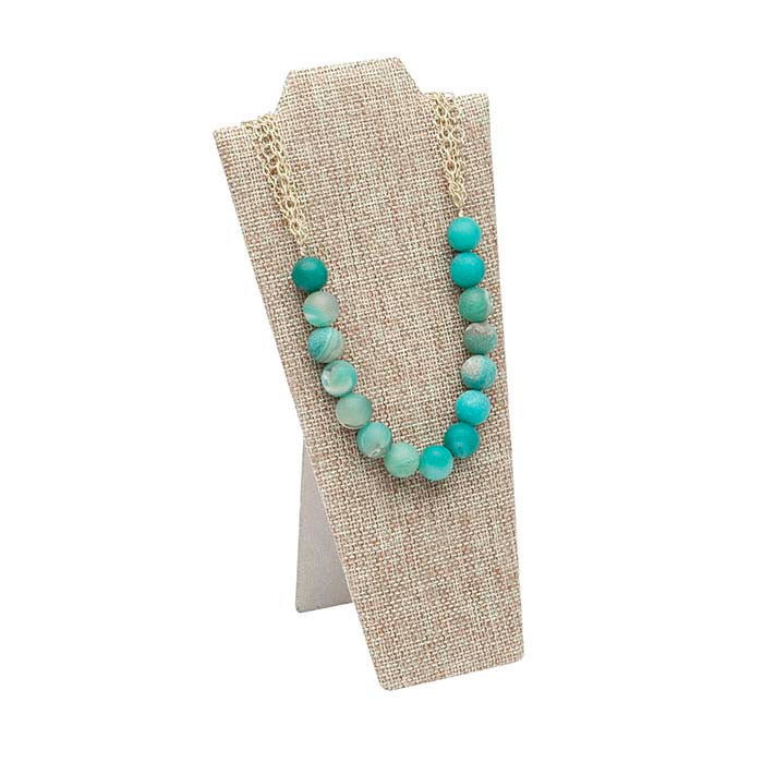 حامل عرض قلادة من الخيش