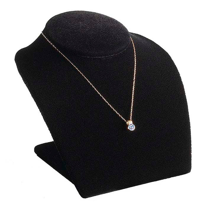 豪华黑色天鹅绒项链展示架